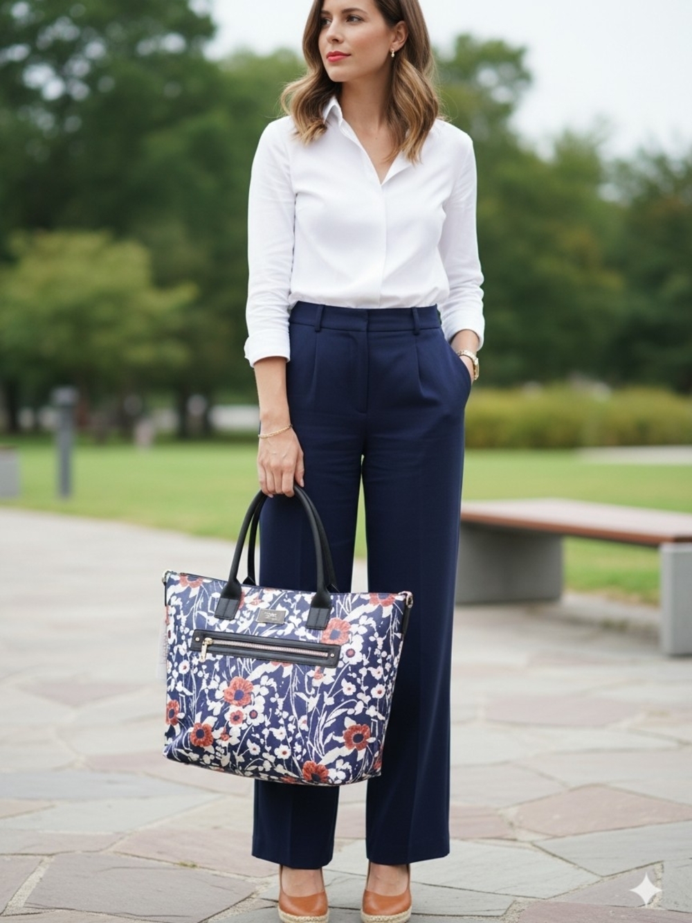 Trina Turk Large Tote Bag 'Jardin De Paris' Floral - Picture 3 of 14